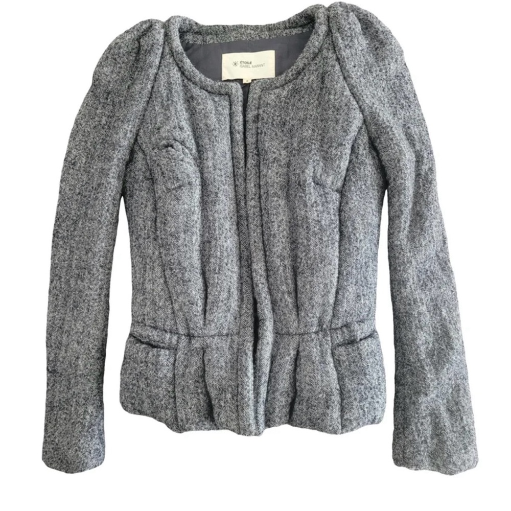 Isabel Marant Etoile Chic Gray Tweed Jacket